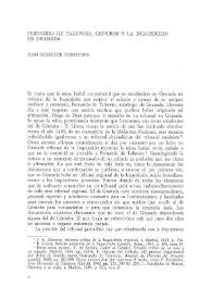 Fernando de Talavera, Cisneros y la Inquisición en Granada / Juan Meseguer Fernández | Biblioteca Virtual Miguel de Cervantes