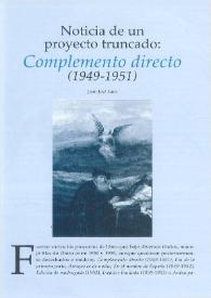 Noticia de un proyecto truncado: "Complemento directo" (1949-1951) | Biblioteca Virtual Miguel de Cervantes