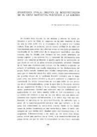 Francisco Ayala: ensayo de interpretación de su obra narrativa posterior a la guerra / Monique Joly | Biblioteca Virtual Miguel de Cervantes