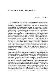 El teatro de autor y los premios / Jerónimo López Mozo | Biblioteca Virtual Miguel de Cervantes