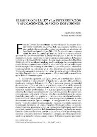 El imperio de la ley y la interpretación y aplicación del derecho: dos visiones / Juan Carlos Bayón | Biblioteca Virtual Miguel de Cervantes