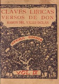 Claves líricas / versos de don Ramón del Valle-Inclán | Biblioteca Virtual Miguel de Cervantes