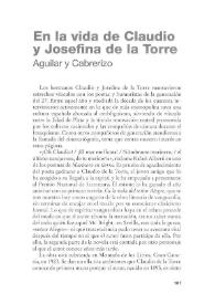 En la vida de Claudio y Josefina de la Torre / Aguilar y Cabrerizo | Biblioteca Virtual Miguel de Cervantes