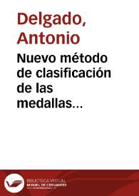 Nuevo método de clasificación de las medallas autónomas de España | Biblioteca Virtual Miguel de Cervantes