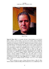 Miguel D. Mena (1961- ) [Semblanza] / Médar Serrata | Biblioteca Virtual Miguel de Cervantes