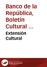 Extensión Cultural | Biblioteca Virtual Miguel de Cervantes