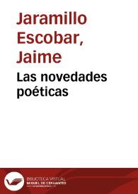 Las novedades poéticas | Biblioteca Virtual Miguel de Cervantes