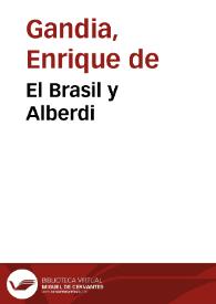 El Brasil y Alberdi | Biblioteca Virtual Miguel de Cervantes