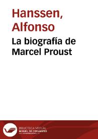 La biografía de Marcel Proust | Biblioteca Virtual Miguel de Cervantes