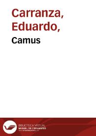 Camus | Biblioteca Virtual Miguel de Cervantes