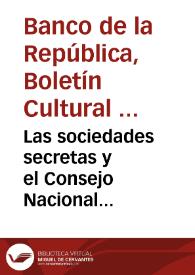 Las sociedades secretas y el Consejo Nacional Constituyente de 1886 | Biblioteca Virtual Miguel de Cervantes