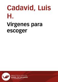 Vírgenes para escoger | Biblioteca Virtual Miguel de Cervantes