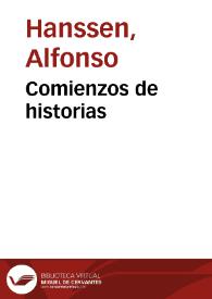 Comienzos de historias | Biblioteca Virtual Miguel de Cervantes