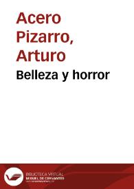 Belleza y horror | Biblioteca Virtual Miguel de Cervantes