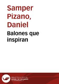 Balones que inspiran | Biblioteca Virtual Miguel de Cervantes