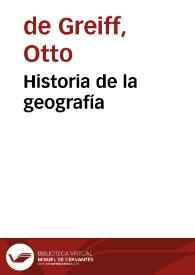 Historia de la geografía | Biblioteca Virtual Miguel de Cervantes
