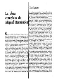 La obra completa de Miguel Hernández / Leopoldo de Luis | Biblioteca Virtual Miguel de Cervantes