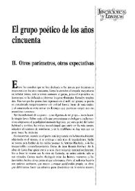 El grupo poético de los años cincuenta / Pedro Provencio | Biblioteca Virtual Miguel de Cervantes
