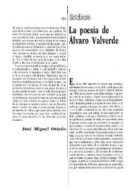 La poesía de Álvaro Valverde / Gonzalo Hidalgo Bayal | Biblioteca Virtual Miguel de Cervantes