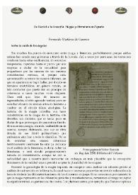 De "Raziel" a la teosofía. Magia y literatura en España / Fernando Martínez de Carnero | Biblioteca Virtual Miguel de Cervantes