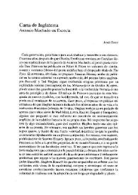 Carta de Inglaterra. Antonio Machado en Escocia / Jordi Doce | Biblioteca Virtual Miguel de Cervantes