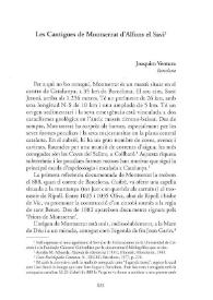 Les cantigues de Montserrat d'Alfons el Savi / Joaquim Ventura Ruiz | Biblioteca Virtual Miguel de Cervantes