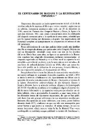 El centenario de Mayans y la ilustración española / Pedro Álvarez de Miranda | Biblioteca Virtual Miguel de Cervantes
