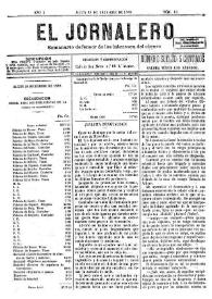 El Jornalero : semanario defensor de los intereses del obrero (Alcoy). Año 1, núm. 15, 28 de diciembre de 1889 | Biblioteca Virtual Miguel de Cervantes