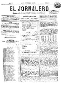 El Jornalero : semanario defensor de los intereses del obrero (Alcoy). Año 2, núm. 19, 23 de enero de 1890 | Biblioteca Virtual Miguel de Cervantes