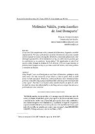 Meléndez Valdés, poeta áulico de José Bonaparte / Manuel Moreno Alonso | Biblioteca Virtual Miguel de Cervantes