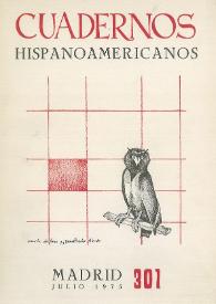 Cuadernos Hispanoamericanos. Núm. 301, julio 1975 | Biblioteca Virtual Miguel de Cervantes