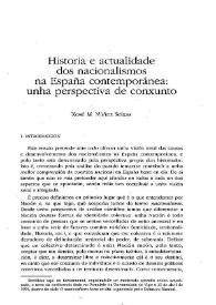 Historia e actualidade dos nacionalismos na España contemporánea: unha perspectiva de conxunto / Xoxé M. Núñez Seixas | Biblioteca Virtual Miguel de Cervantes