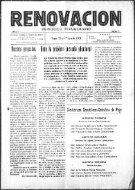 Renovación : Periódico Republicano | Biblioteca Virtual Miguel de Cervantes