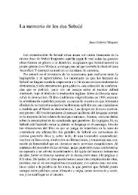 La memoria de los dos Sebald / Juan Gabriel Vásquez | Biblioteca Virtual Miguel de Cervantes