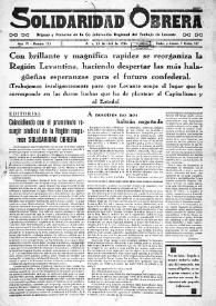 Solidaridad Obrera : Órgano y Portavoz de la Confederación Regional del Trabajo de Levante. Núm. 115, 23 de abril de 1936 | Biblioteca Virtual Miguel de Cervantes