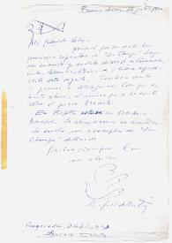 Más información sobre Carta de Rafael Alberti a Camilo José Cela. Buenos Aires, 14 de julio de 1959
