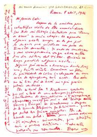 Más información sobre Carta de Rafael Alberti a Camilo José Cela. Roma, 1 de abril de 1966

