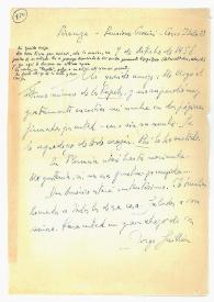 Carta de Jorge Guillén a Camilo José Cela. Firenze, 9 de octubre de 1958
 | Biblioteca Virtual Miguel de Cervantes