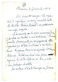 Carta de Jorge Guillén a Camilo José Cela. Florencia, 2 de diciembre de 1959
 | Biblioteca Virtual Miguel de Cervantes
