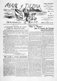 Mar y Tierra : Semanario de Lucha. Núm. 6, 27 de marzo de 1937 | Biblioteca Virtual Miguel de Cervantes