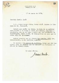 Carta de Max Aub a Camilo José Cela. México, 17 de marzo de 1970 | Biblioteca Virtual Miguel de Cervantes