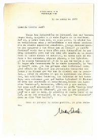 Carta de Max Aub a Camilo José Cela. México, 31 de marzo de 1970 | Biblioteca Virtual Miguel de Cervantes