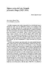Quince cartas de Luis Cernuda a Gerardo Diego (1925-1959) / María Ángeles Naval | Biblioteca Virtual Miguel de Cervantes