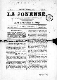 La Jonense : revista semanal científico-literaria | Biblioteca Virtual Miguel de Cervantes