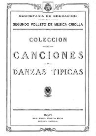 Colección de canciones y danzas típicas | Biblioteca Virtual Miguel de Cervantes