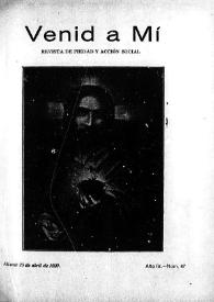 Venid a Mí : revista de piedad y acción social. Núm. 47, 25 de abril de 1920 | Biblioteca Virtual Miguel de Cervantes