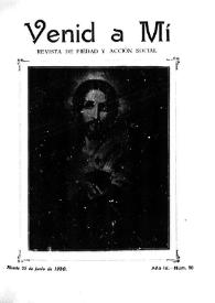 Venid a Mí : revista de piedad y acción social. Núm. 50, 25 de junio de 1920 | Biblioteca Virtual Miguel de Cervantes