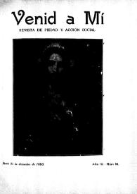 Venid a Mí : revista de piedad y acción social. Núm. 56, 25 de diciembre de 1920 | Biblioteca Virtual Miguel de Cervantes