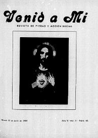 Venid a Mí : revista de piedad y acción social. Núm. 62, 25 de junio de 1921 | Biblioteca Virtual Miguel de Cervantes