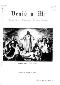 Venid a Mí : revista de piedad y acción social. Núm. 74, junio de 1922 | Biblioteca Virtual Miguel de Cervantes